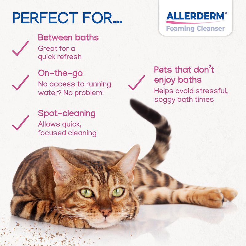 ALLERDERM Foaming Cleanser- Rinse-Free Waterless Micellar Foam for Dogs and Cats with Sensitive Skin by Virbac - PawsPlanet Australia