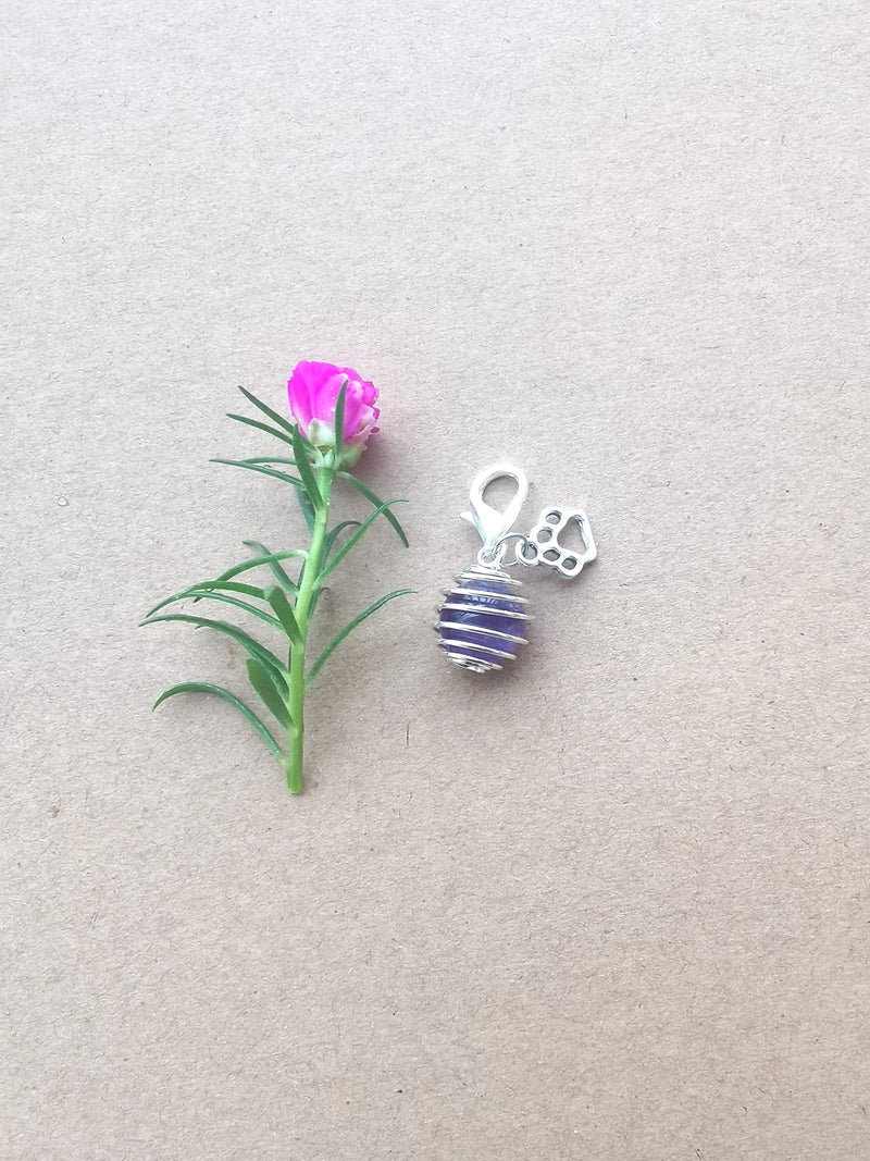 crystal pet collar charms,cat collar charms, dog collar charms Amethyst - BeesActive Australia