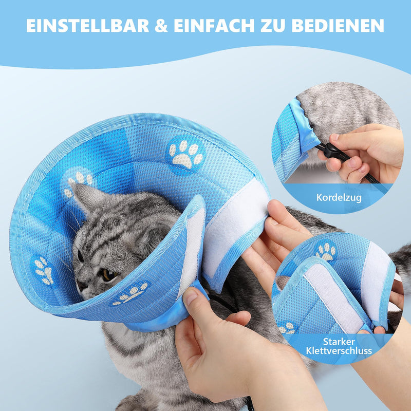 Cat Neck Collar Adjustable, Cat Recovery Collar, Prevents Licking Wounds, Pointed Protective Collar for Cats and Puppies (M) - BeesActive Australia