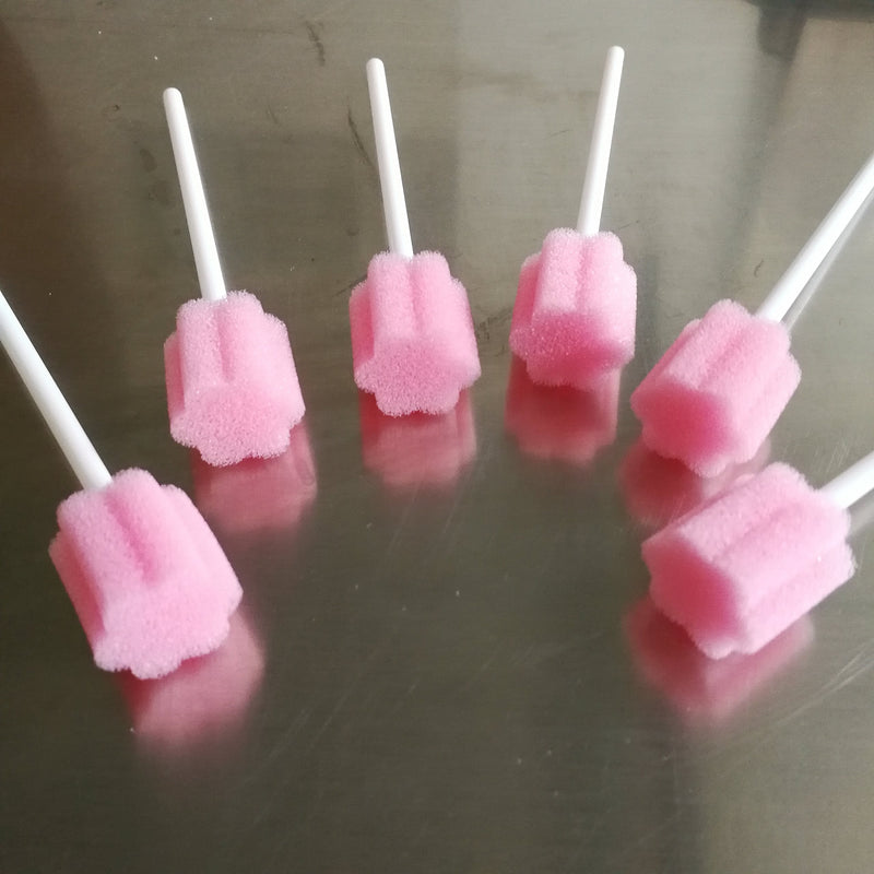 Disposable Oral Care Swabs-Untreated Mouth Cleaning and Care Sponge Swabsticks Speech Therapy Tools/Swabs Pink 300 Counts - BeesActive Australia