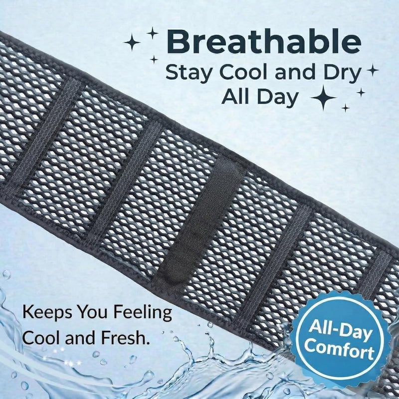 Breathable Thin Back Brace for Women, Adjustable Lower Back Support Belt for Everyday Pain Relief, Slim Low-Profile Lumbar Brace with Gentle Compression, Comfortable Under Clothes S/M(27.5"-33.5") - BeesActive Australia