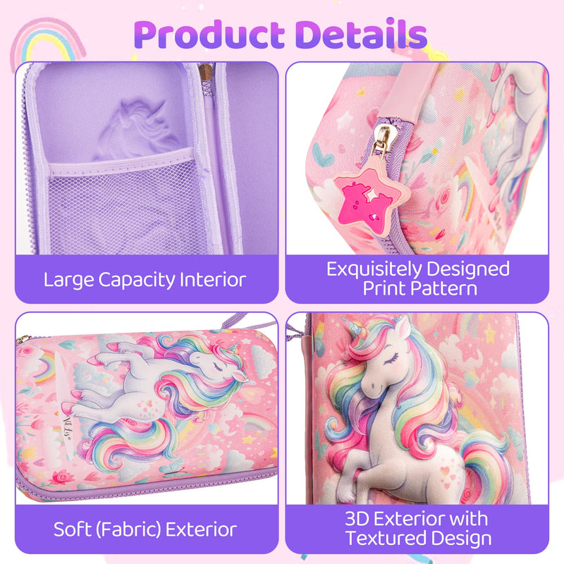 – Unicorn Kids Inhaler & Spacer Semi-Rigid EVA Case – Protective Asthma Travel Bag for Inhalers, Chambers & Portable Nebulizers – Washable Organizer - (Only the Case) - BeesActive Australia