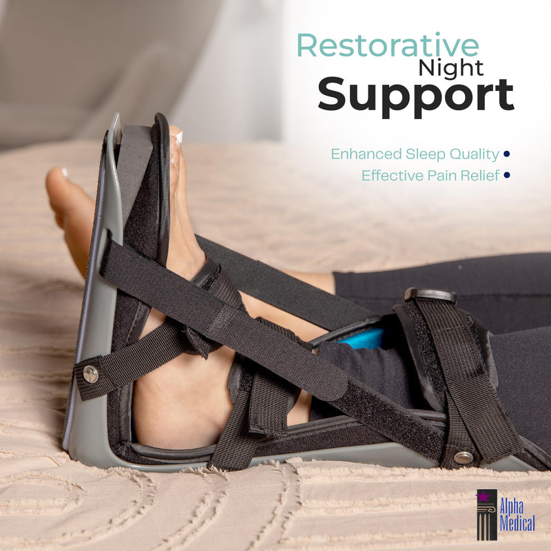 Plantar Fasciitis Adjustable Night Splint. Sleeping boot for foot stretching. P.F. Night Splint with wedge for dorsiflexion. Achilles tendonitis, Heel and Bone Spur, Tendon and Calf Stretching, Arch Pain Treatment. Fits Left & Right Foot. L4398 (Medium) - BeesActive Australia