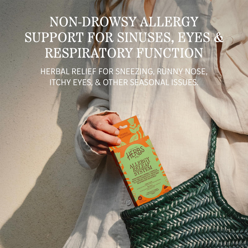 Herbs Etc. Allergy ReLeaf System, Non-Drowsy Formula, 30 Count | Natural Allergy Support for Overall Seasonal Comfort with Organic Fresh Stinging Nettle and Quercetin, Non-Drowsy Formula 30 Count (Pack of 1)