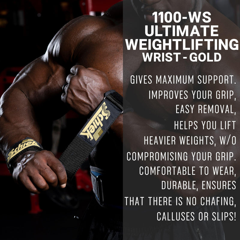 Schiek Sports Model 1100 WS Ultimate Weightlifting Wrist Gold