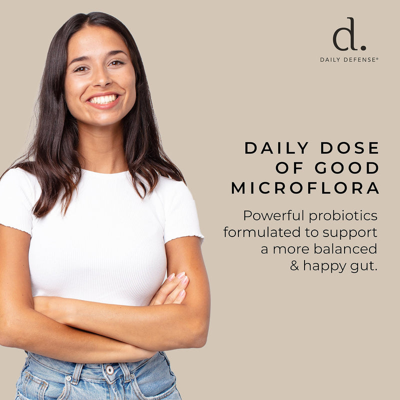 Probiotic Immune Support Supplement - Daily Probiotics for Men with Constipation & Gas - Digestion and Bloating Supplement & Probiotics for Women - 60 Capsules, PROBIO-D