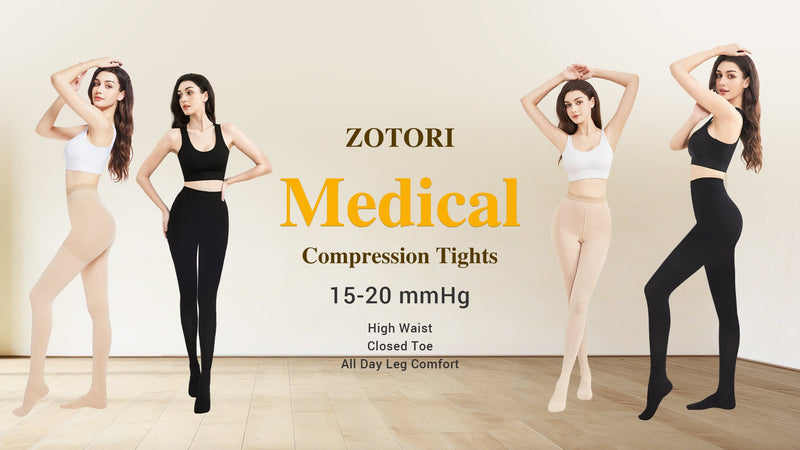 15-20 mmHg Medical Graduated Compression Pantyhose for Women Men Black 3X-Large