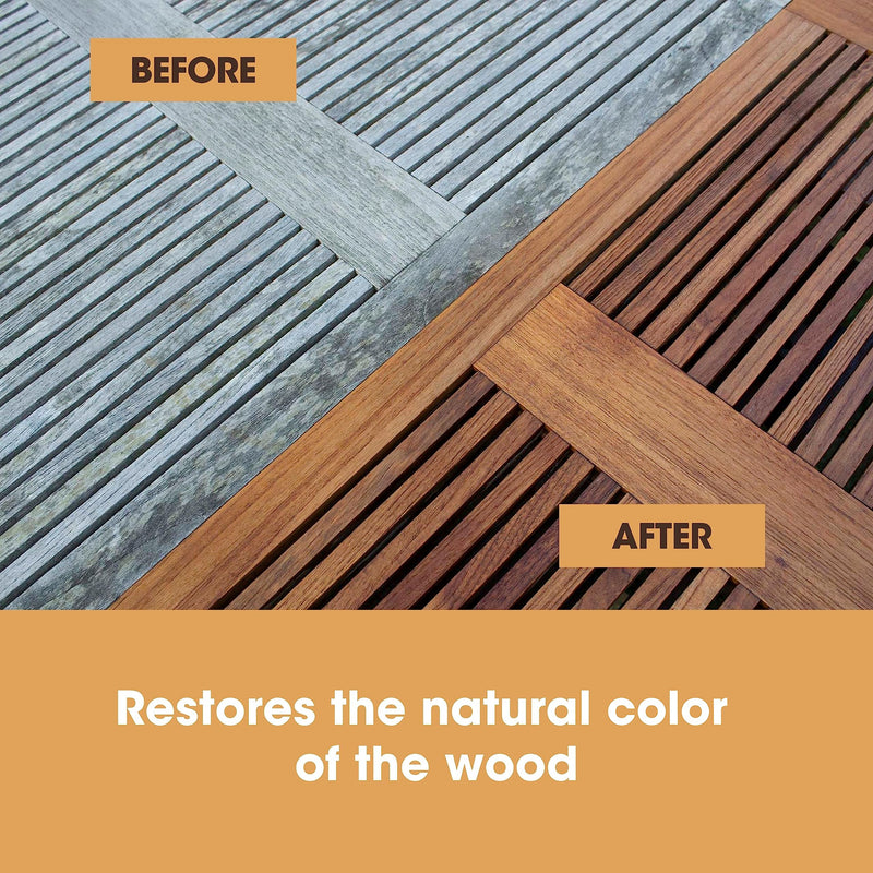Furniture Clinic Teak Oil | Wood Oil Protects & Cleans Outdoor & Indoor Furniture | Restores & Protects Wood, Prevents Drying & Other Damage | Natural Matte Finish | Safe for Daily Use, 17oz/500ml - BeesActive Australia