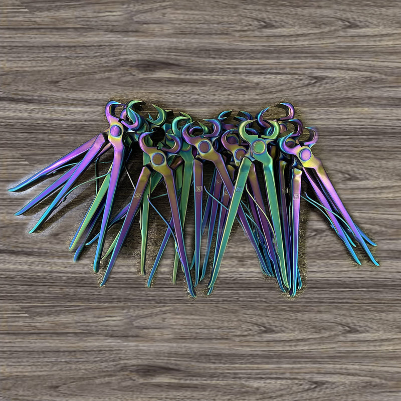 Farrier Hoof Nippers Rainbow Loaded Spring Horseshoe Trimmer Farrier Tools Pony Hoof Nippers Small Ferrier Tool Horse Nippera Herramientas Para Caballos 10 Inches - BeesActive Australia