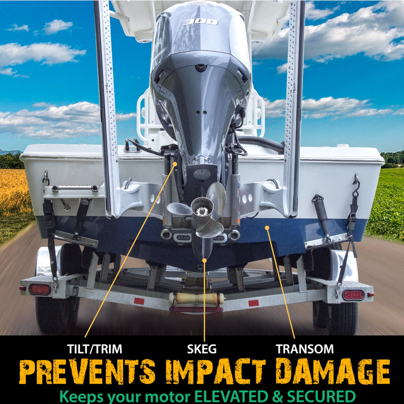 Mangrove Products: Transom Saver, Outboard Motor Support, 3 Ram Wedge, Accessories for Pontoon Boats Glow (1 Pipe) - BeesActive Australia