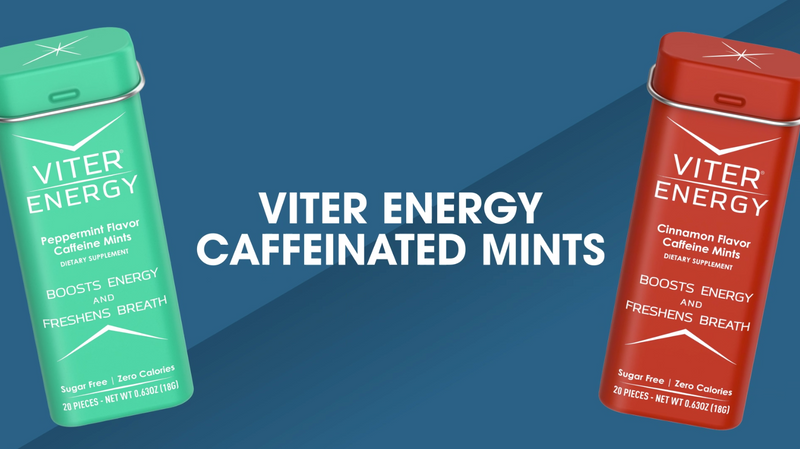 Viter Energy 40mg Caffeine Mints - Sugar Free, B Vitamins, Vegan, Boosts Fast Energized Alert Focus, Caffeinated Nootropic Supplement Pills (Spearmint Flavor, 20pcs, 6 Pack, 120pcs Total) Spearmint 20 Count (Pack of 6)