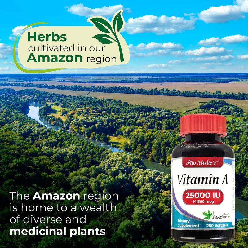 FITO MEDIC'S Lab - Vitamin a 25000 iu softgels - 250 Softgels- Ultra high Absorption, Healthy Skin & Eyes, Antioxidant Activity & Immune System Function. - BeesActive Australia