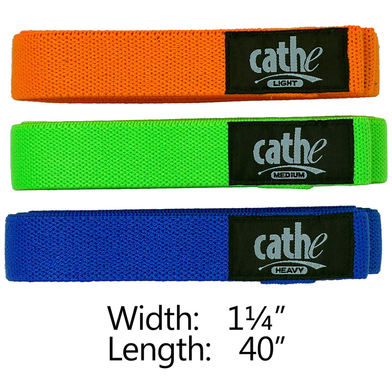 Cathe Boss Bands Set • for Everybody • Take Them Anywhere - Includes Set of 3 Fabric Cloth Boss Bands with Travel Carry Case