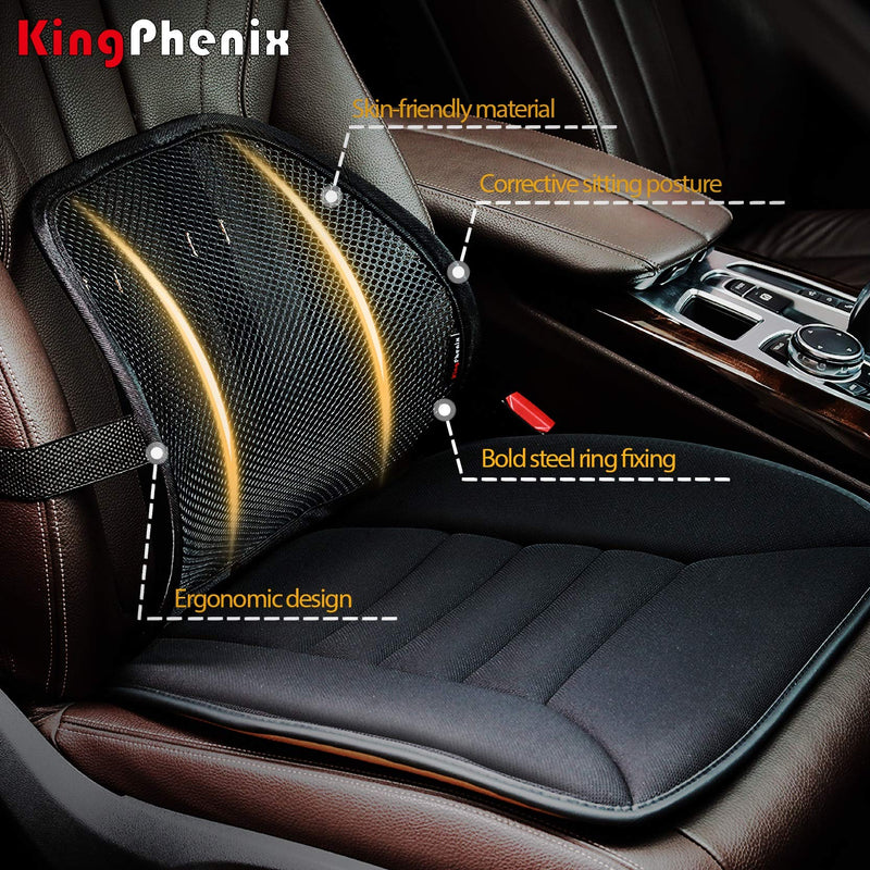 kingphenix Lumbar Support (2 Pack) with Breathable Mesh, Suit for Car, Office Chair - BeesActive Australia