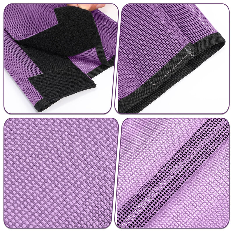 Set of 8 Mesh Fly Boots for Horse Loose Breathable Mesh Horse Boots Protective Horse Leg Wraps Horse Leggings for Preventing Flies and Mosquitoes Bites (Pink Purple) Pink Purple - BeesActive Australia
