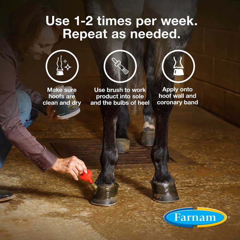 Farnam Rain Maker Triple Action Hoof Oil for Horses Moisturizer and Conditioner, Attracts, Absorbs and Retains Moisture, Contains Aloe, 32 Oz. - BeesActive Australia