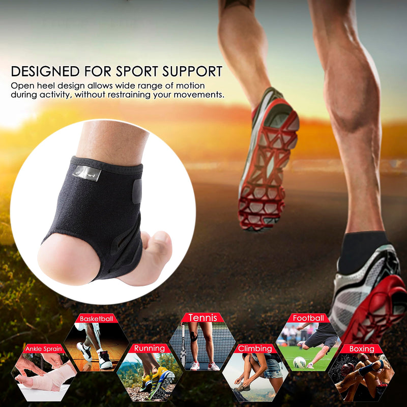 HiRui Ankle Wraps Ankle Brace Compression Ankle Support for Men Women, Ankle Stabilizer for Running Basketball Soccer Fitness Sprains Arthritis Recovery-Breathable, Adjustable (M, 2 Pack) Medium (Pack of 2)