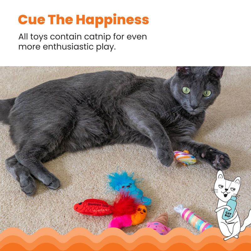 Catstages Kitty Sweet Treats Plush Catnip Cat Toys - 6 Pack - BeesActive Australia