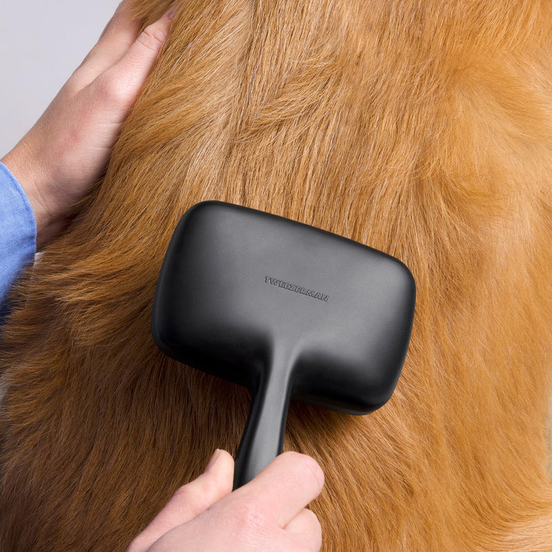 Tweezerman Dog and Cat Grooming Slicker Brush for Large Pets Black - BeesActive Australia