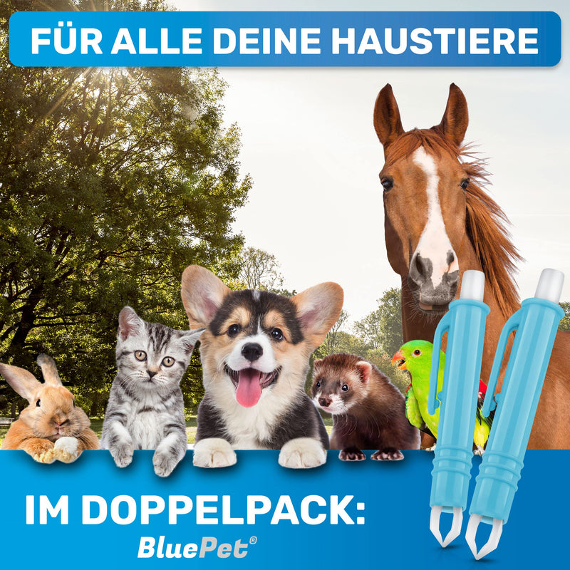 BluePet 2x automatic tick tweezers - reliable tick tweezers for dogs, cats, horses and people - perfect for every tick emergency kit 2x tick tweezers - BeesActive Australia