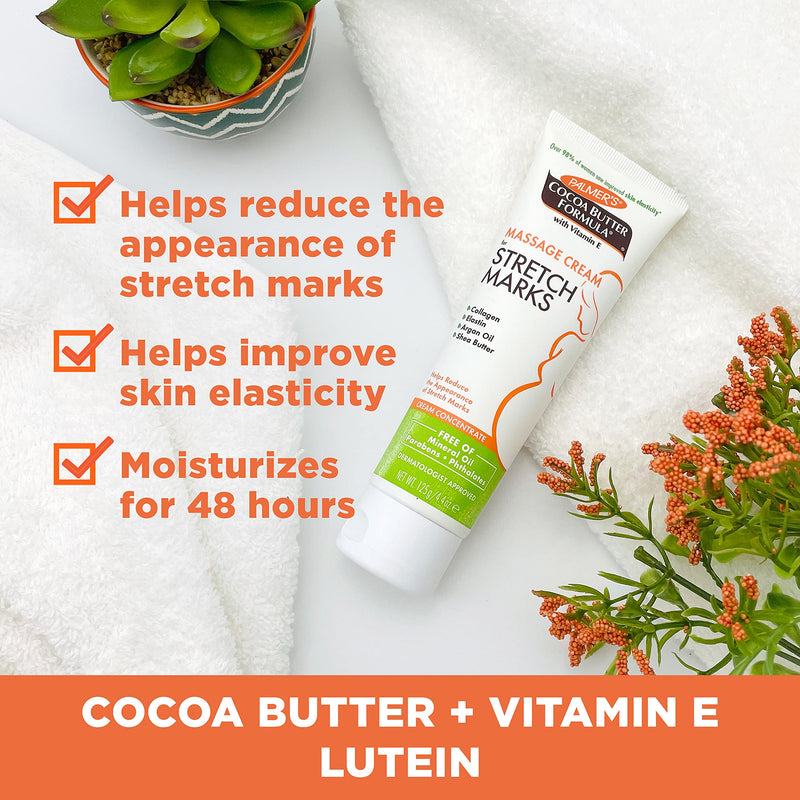 Palmer's Cocoa Butter Formula Massage Cream for Stretch Marks and Pregnancy Skin Care, 4.4 Ounces (Pack of 2) 4.4 Ounce (Pack of 2)