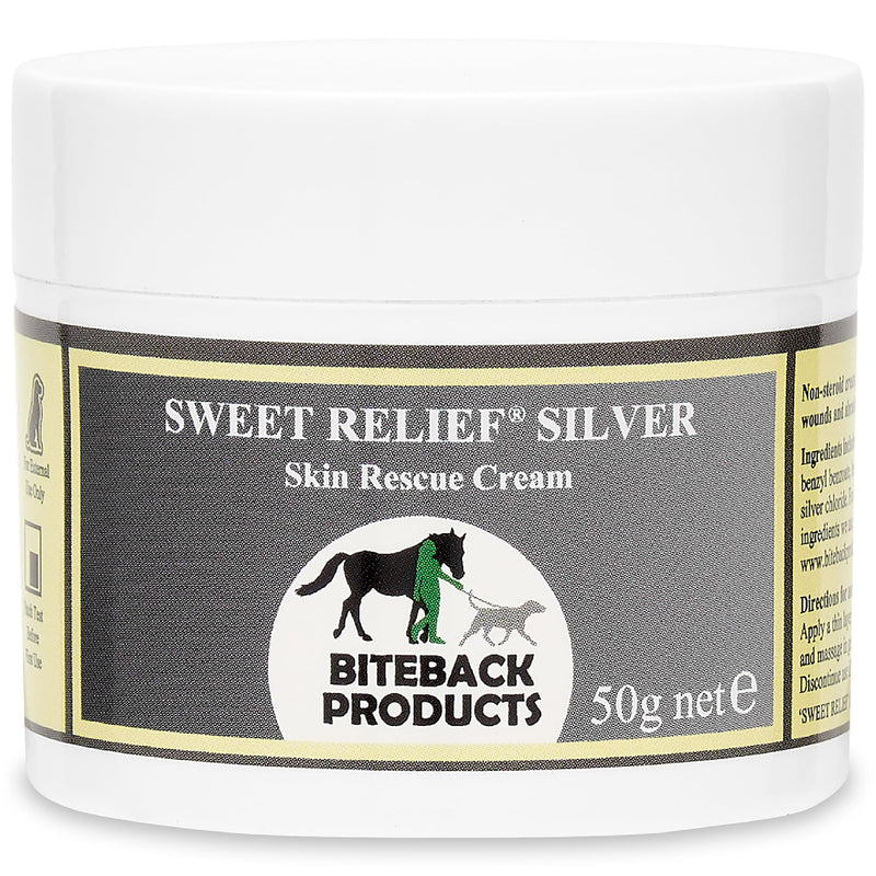Biteback 'Sweet Relief Silver' Cream For Horses & Dogs - 50g Antiseptic First Aid Skin Care For Minor Wounds & Quick Relief 50 g (Pack of 1)