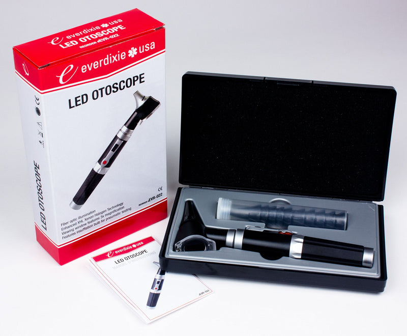 Dixie EMS Pocket Fiberoptic LED Otoscope with 10 Extra Probes in Hard Carry Case- Enhanced XHL Xenon Halogen Technology - BeesActive Australia
