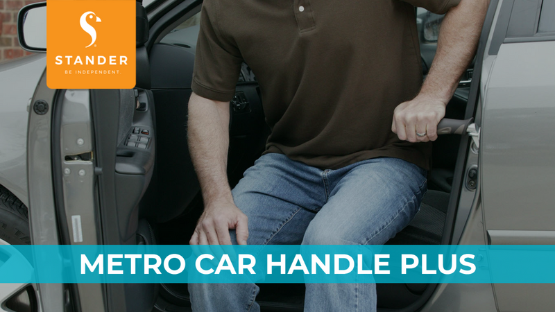 Stander Metro Car Handle Plus, Portable Vehicle Support Grab Bar, Standing Assist Mobility Aid, Includes LED Flashlight