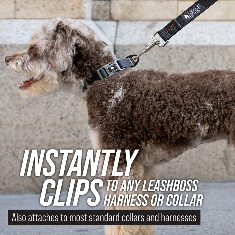 Leashboss Extra Long Dog Leash - Long Lead Leash for Dog Training - Recall Leash for Dogs Outside 20 Foot Black - BeesActive Australia