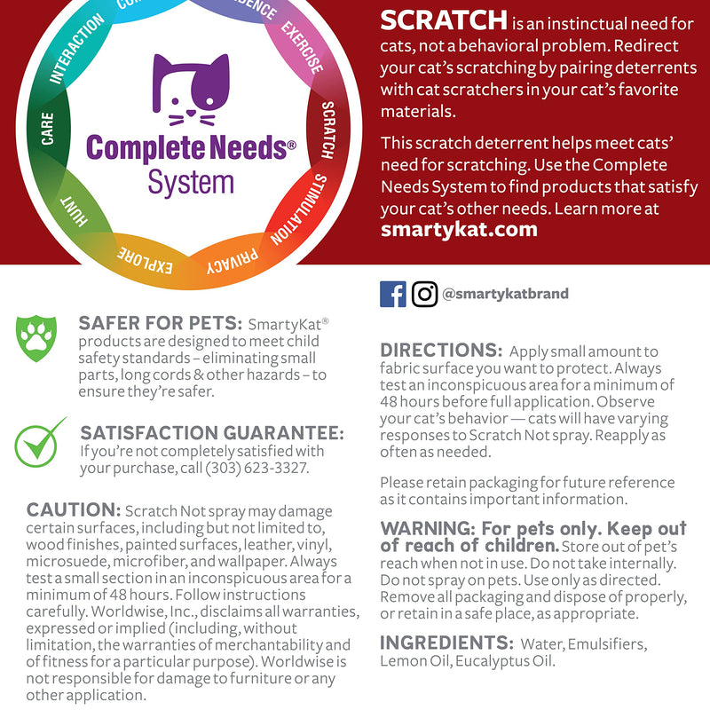 SmartyKat Scratch Not Scratch Deterrent Spray for Cats - 13.5 Fluid Ounces - BeesActive Australia