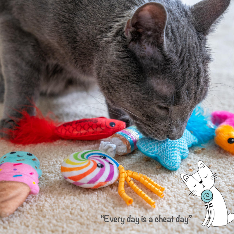 Catstages Kitty Sweet Treats Plush Catnip Cat Toys - 6 Pack - BeesActive Australia