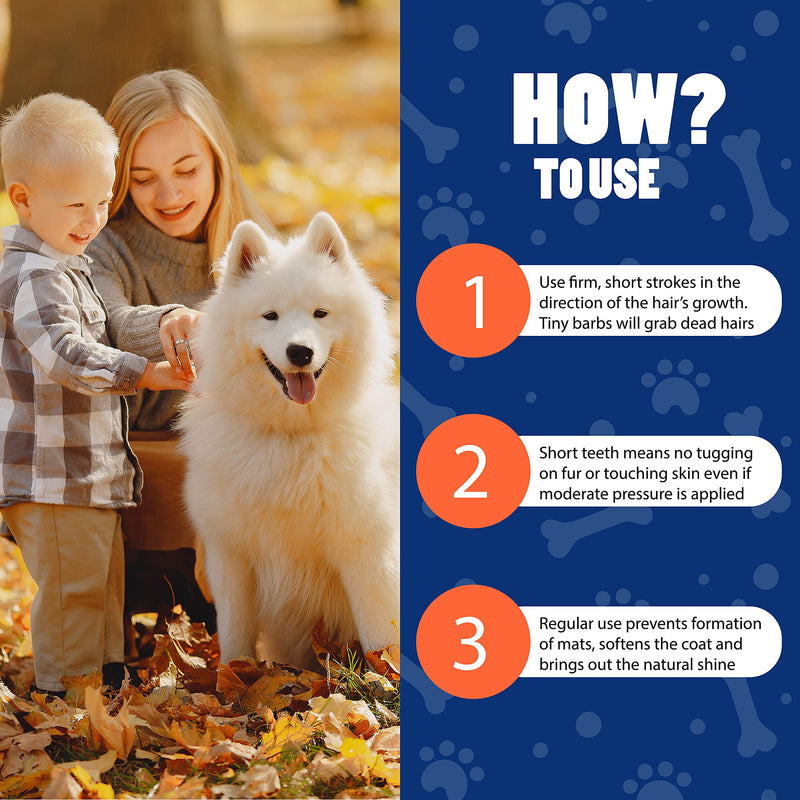 EasyGroomer Deshedding Brush for Dogs Cats | Purple | Undercoat Tool for Large and Small Pets | Comb Removes Loose Dirt, Hair and Fur | Perfect Clean for Short and Long Hair Grooming Shedding 5 Inch - BeesActive Australia