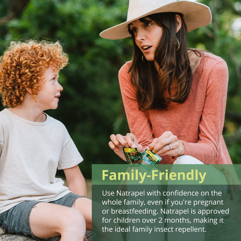 Natrapel Tick & Insect Repellent Wipes - Bug Spray with 20% Picaridin - Family Protection Against Mosquitoes, Ticks & More - Up to 12 Hours of Protection - 12 Wipes (3 Pack) - BeesActive Australia
