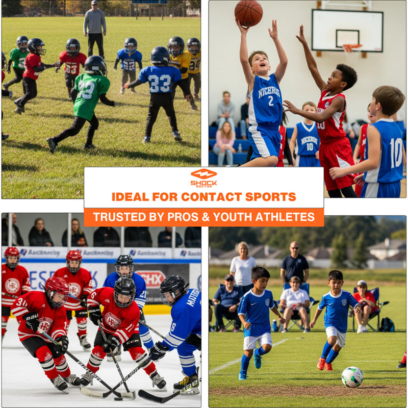 Insta-Fit Youth Mouthguard – Convertible Sports Mouthpiece, Comfortable Fit, Ideal for All Sports Trnblk/Clr