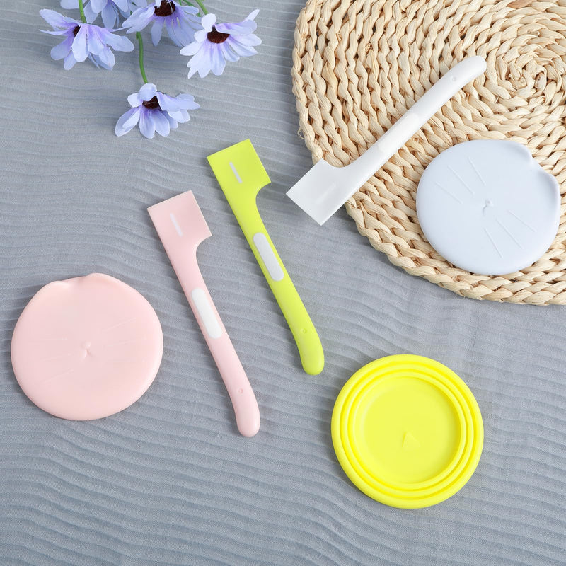 Lusofie Cat Food Can Covers Lids Silicone Wet Cat Food Lid with Food Mixing Spoons Pet Food Can Covers Fits 3 Sizes (3 Lids 3 Spoons) - BeesActive Australia
