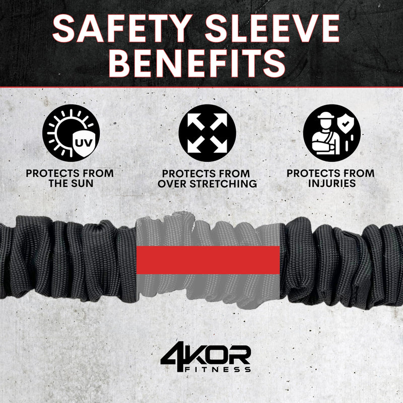 Resistance Cords - Cross Anchored Shoulder Exercise Bands - Ideal for Dynamic Warmups and Physical Rehab - One Pair of Cords - 4KOR Fitness 07 lbs