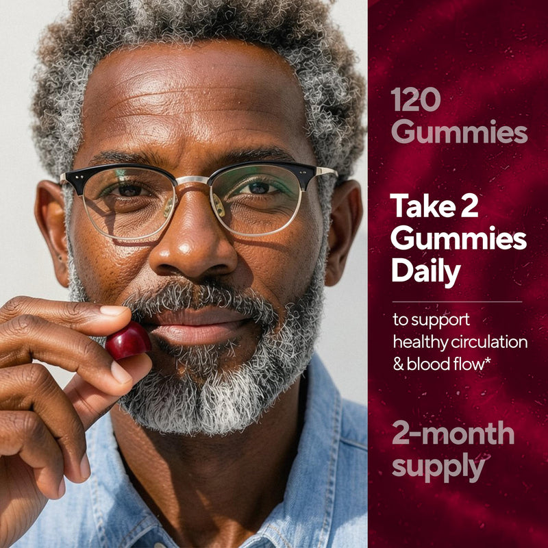 Beet Root Gummies – Beetroot Gummies with CoQ10, Grape Seed, Vitamin C, B12 & B3 – Beets Gummies for Circulation Support – Beet Supplement for Energy & Immune Support – 120 Beets Chews 120 Count (Pack of 1)