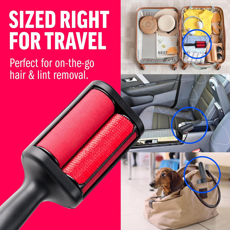 ChomChom Roller Mini for Pet Hair - Mini ChomChom Lint Roller Pet Hair Removal Tool for Clothes, Couches and Cars - Dog Hair Remover and Lint Remover for Clothes - Reusable Lint Roller for Cat Hair - BeesActive Australia