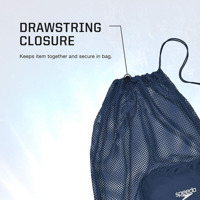 Speedo Drawstring Ventilator Mesh Equipment Bag Blue Grotto - BeesActive Australia