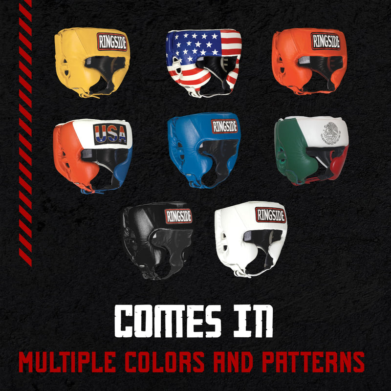 Ringside Competition-Like Boxing Headgear with Cheeks Red-White-Blue X-Large - BeesActive Australia