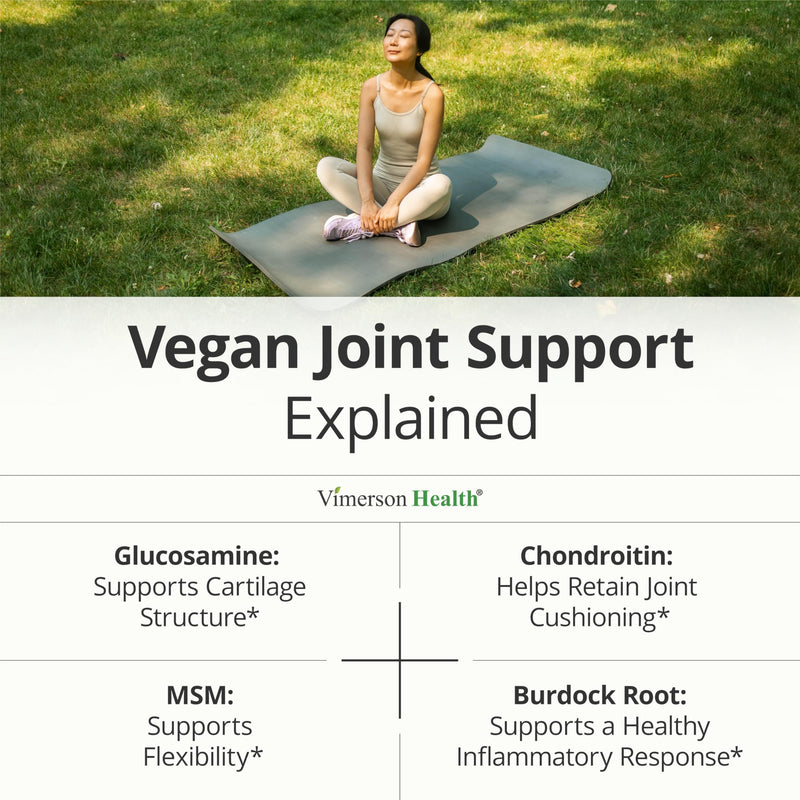 Vegan Glucosamine Chondroitin MSM – Joint Supplements for Men and Women with Glucosamine Sulfate 1500 mg – Joint Health Supplement for Cartilage, Mobility & Joint Support – 180 Capsules Vegan Glucosamine Chondroitin 180