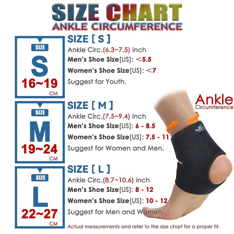 HiRui Ankle Support Brace Ankle Wraps for Men Women, Compression Ankle Brace Breathable Neoprene Sleeve Lightweight High-elastic Stabilizer for Running Sprains Arthritis (Small (Pack of 2)) Small (Pack of 2)