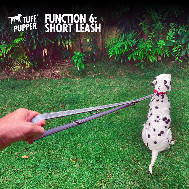 Tuff Pupper Heavy Duty Multi Function Crossbody Leash | 6 Uses in One Cross body Leash | 8 Feet Hands Free Leashes | Two Dog Leashes | Ballistic Nylon & Thick Neoprene Padding, Small Medium Large Dogs - BeesActive Australia