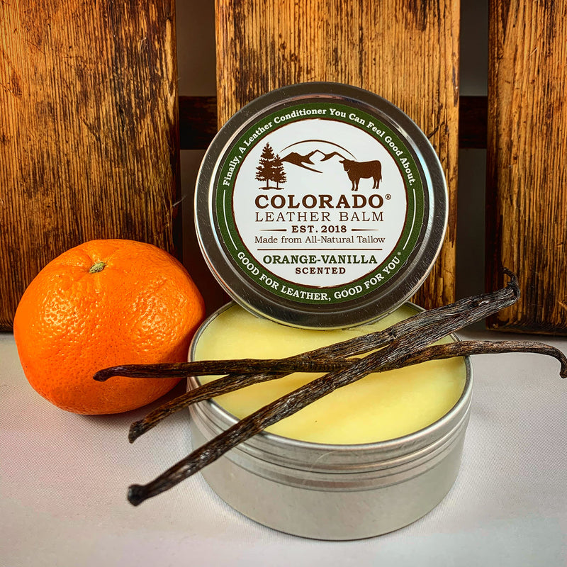 Colorado Leather Balm Original Formula (Orange Vanilla) (4 oz) - BeesActive Australia