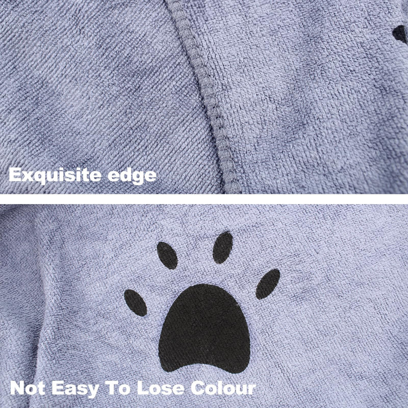 GZDAOXIA 1 piece 70 x 140 cm dog towel, extra absorbent dog towel, quick-drying warm pet towel, dog microfibre towel, large soft dog towel, for dogs, cats (grey) - BeesActive Australia