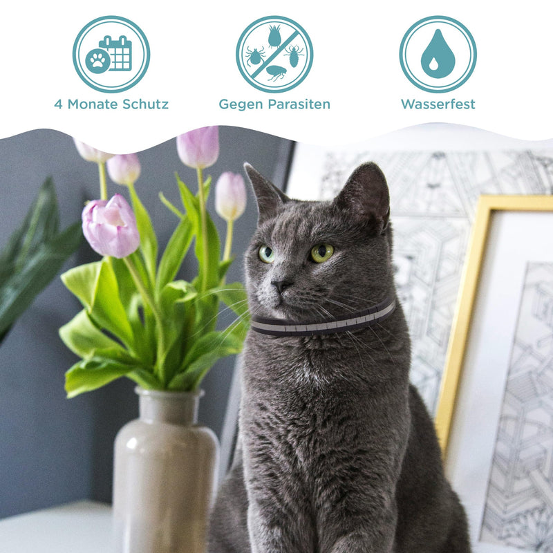 OptiPet x1 pest collar for cats | 4 months protection against fleas, ticks, mosquitoes, mites - reflective, for cats from 12 weeks | Flea collar cat/tick collar for tick protection cat 1 piece - BeesActive Australia