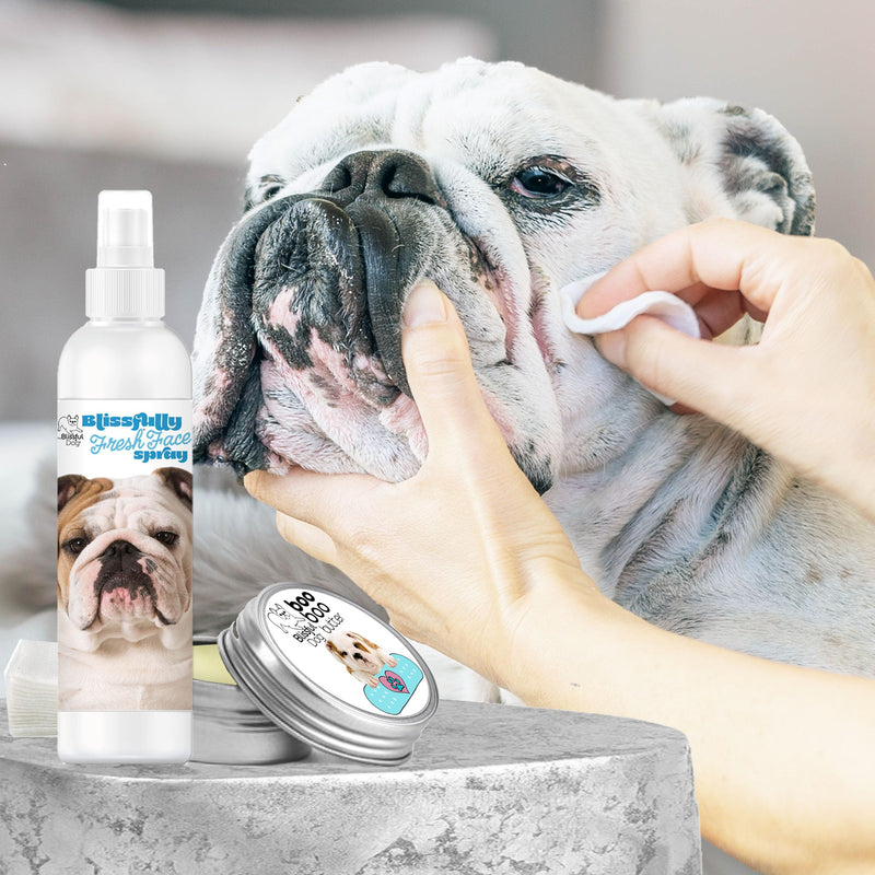 The Blissful Dog Blissfully Fresh Face Wash - Cleans Facial Folds and Wrinkles, 4-Ounce, Bulldog 4 Fl Oz (Pack of 1) - PawsPlanet Australia