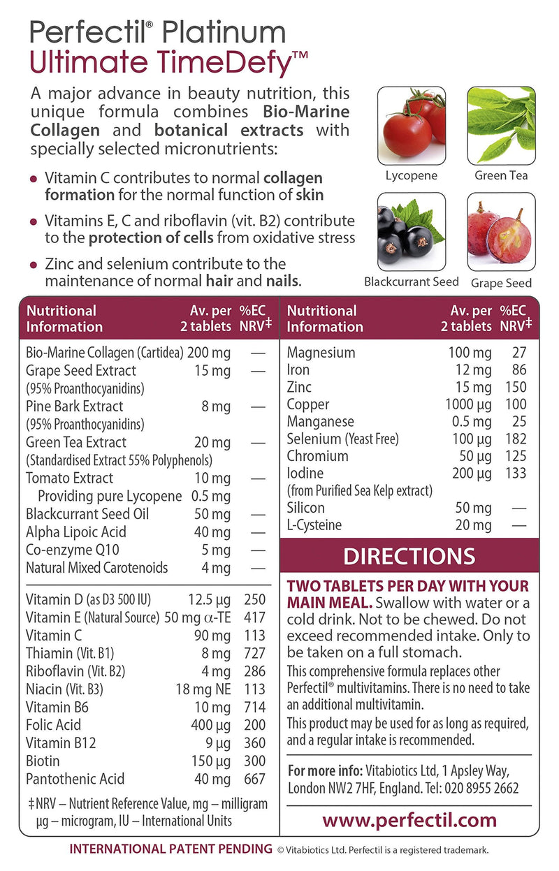Vitabiotics Perfectil Platinum Skin Radiance 60 Tablets