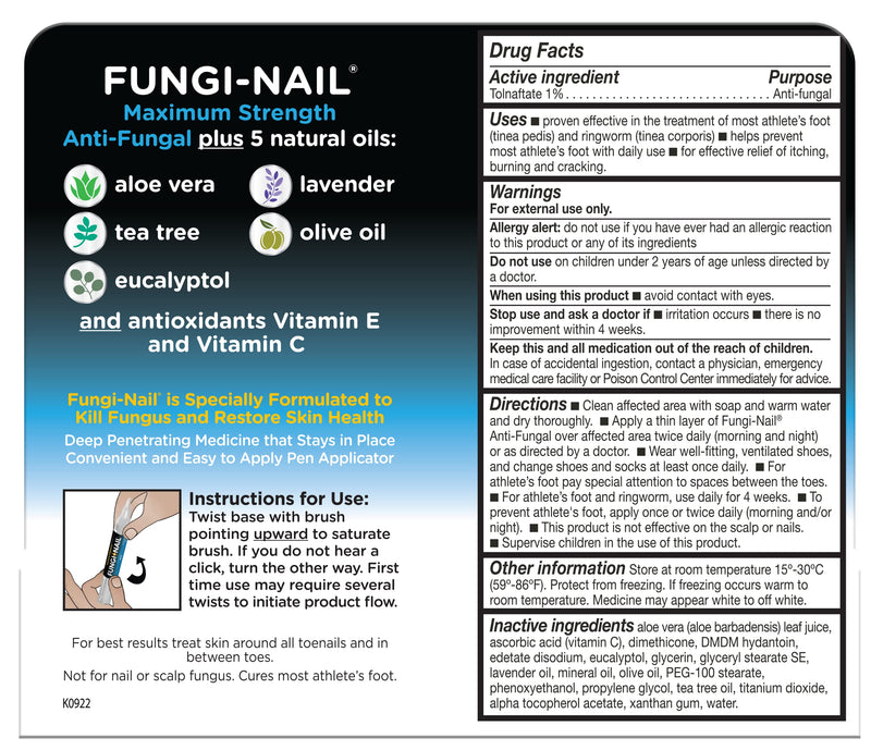 Fungi-Nail Pen Applicator Anti-Fungal Solution, Kills Fungus That Can Lead to Nail & Athlete’s Foot with Tolnaftate & Clinically Proven to Cure and Prevent Fungal Infections | 0.20 Fl Oz (Pack of 2) 0.20 Fl Oz (Pack of 2) - BeesActive Australia