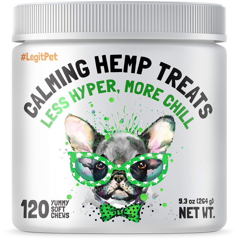 LEGITPET Calming Hemp Treats for Dogs 120 Soft Chews and Hemp Hip & Joint Supplement for Dogs 120 Soft Chews Bundle - Natural Pain Relief and Mobility - Dog Anxiety Relief - Made in USA